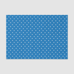 Naadloos blauwe achtergrond met polka stippenpatro tissuepapier