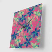 Naadloos bloemen patroon helder rood vierkante klok (Hoek)