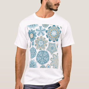 Naadloos bloemenplein: kopieerbetegeling t-shirt