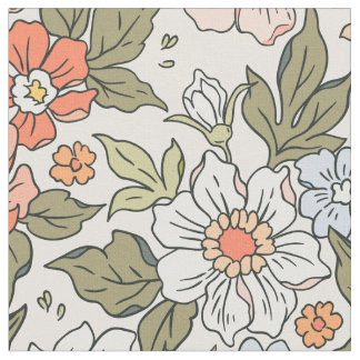 naadloos bloemmotief Liberty stijl Stof