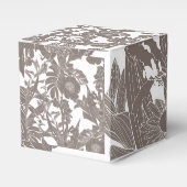 Naadloos bloemmotief met tropische lijnbloemen bedankdoosjes (Voorkant Zijde)