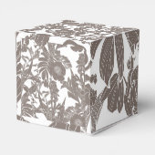 Naadloos bloemmotief met tropische lijnbloemen bedankdoosjes (Achterkant)