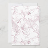 Naadloos bloemmotief met tropische lijnbloemen feestdagenkaart (Voorkant)