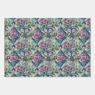 Naadloos Bloemmotief Meubel Decoupage Inpakpapier Vel