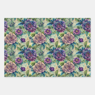 Naadloos Bloemmotief Meubel Decoupage Inpakpapier Vel