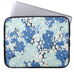 Naadloos bloemontwerp met gummum laptop sleeve