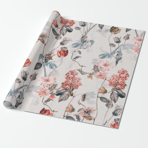 naadloos bloemontwerp met lichte achtergrond cadeaupapier