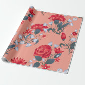 Naadloos  bloemontwerp met rozen. cadeaupapier (Uitgerold)