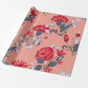 Naadloos  bloemontwerp met rozen. cadeaupapier