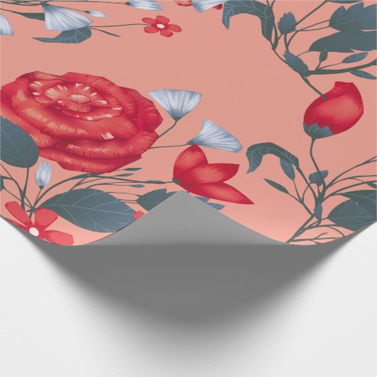 Naadloos  bloemontwerp met rozen. cadeaupapier (Hoek)