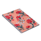 Naadloos  bloemontwerp met rozen. notitieboek (Rechterzijde)