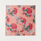 Naadloos  bloemontwerp met rozen. wandkleed (Voorkant (horizontaal))
