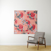 Naadloos  bloemontwerp met rozen. wandkleed (In Situ (horizontaal))