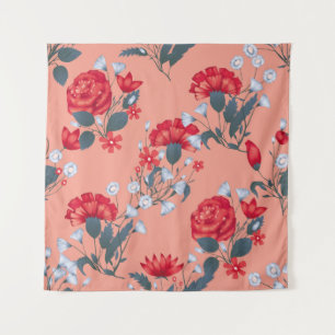 Naadloos bloemontwerp met rozen. wandkleed