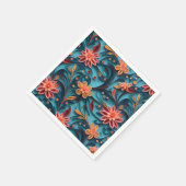 Naadloos bloempapieren Papierpatroon Napkin Servet (Hoek)
