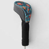 Naadloos bloempapieren patroon Golf Head Hoesje Golfheadcover (Schuin)