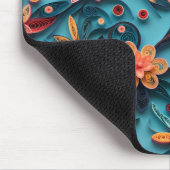 Naadloos bloempapieren patroon Mousepad Muismat (Hoek)