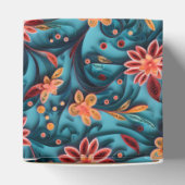 Naadloos bloempapieren patroon voor doos bedankdoosjes (Bovenkant)