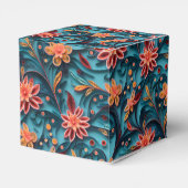 Naadloos bloempapieren patroon voor doos bedankdoosjes (Achterkant)