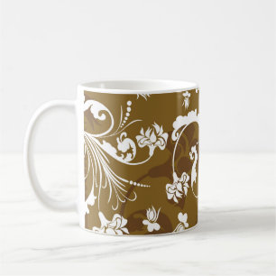Naadloos bloempatroon. abstract, kunst, achtergron koffiemok