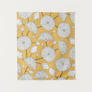 Naadloos bloempatroon. afdrukken met bloemen. Text Wandkleed