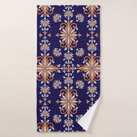Naadloos bloempatroon badhanddoek (Badhanddoek)