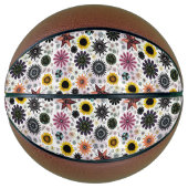  naadloos bloempatroon bevestigen basketbal (Voorkant)