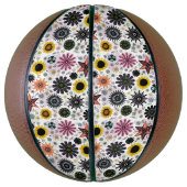  naadloos bloempatroon bevestigen basketbal (Verticaal)