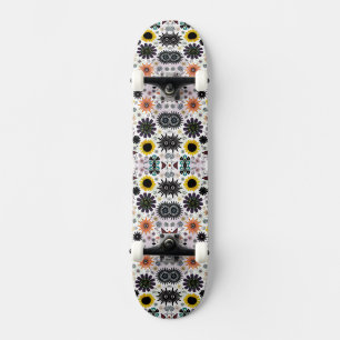  naadloos bloempatroon bevestigen persoonlijk skateboard