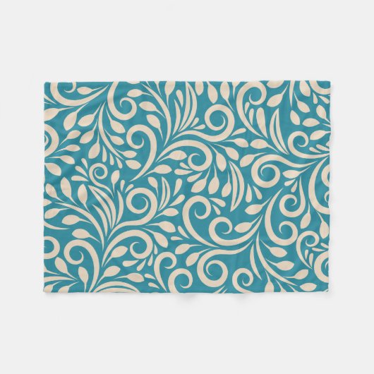 Naadloos bloempatroon fleece deken (Voorkant (Horizontaal))