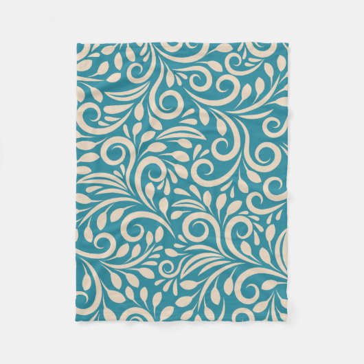 Naadloos bloempatroon fleece deken (Voorkant)