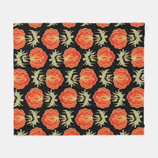 Naadloos bloempatroon fleece deken (Voorkant (Horizontaal))