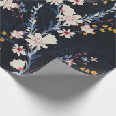 Naadloos bloempatroon in de nachttuin cadeaupapier (Hoek)