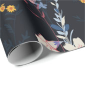 Naadloos bloempatroon in de nachttuin cadeaupapier (Rol Hoek)