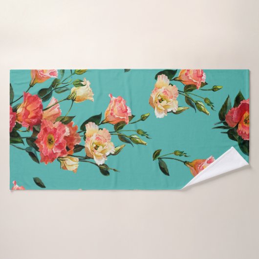 Naadloos bloempatroon in Victoriaans stijl. Bouque Badhanddoek (Badhanddoek)