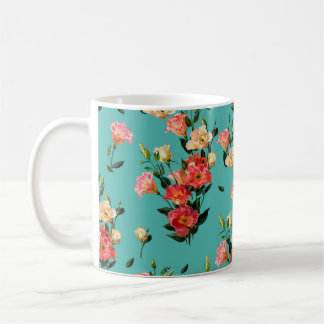 Naadloos bloempatroon in Victoriaans stijl. Bouque Koffiemok