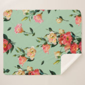 Naadloos bloempatroon in Victoriaans stijl. Bouque Sherpa Deken (Voorkant (horizontaal))