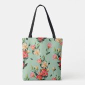 Naadloos bloempatroon in Victoriaans stijl. Bouque Tote Bag (Achterkant)