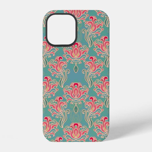 Naadloos bloempatroon iPhone hoesje (Achterkant)