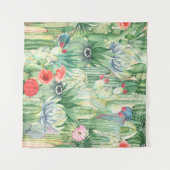 Naadloos bloempatroon met cactussen, succulenten e wandkleed (Voorkant (horizontaal))