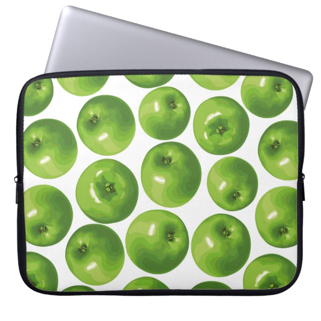 Naadloos  bloempatroon met grote zonnebloem laptop sleeve (Voorkant)