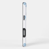Naadloos bloempatroon met kleine blauwe bloemen iPhone hoesje (Rechterkant)