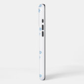 Naadloos bloempatroon met kleine blauwe bloemen iPhone hoesje (Linkerkant)