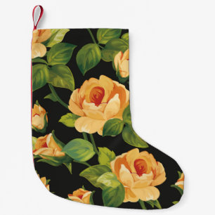 Naadloos bloempatroon met mooie rozen kleine kerstsok