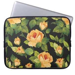 Naadloos bloempatroon met mooie rozen laptop sleeve