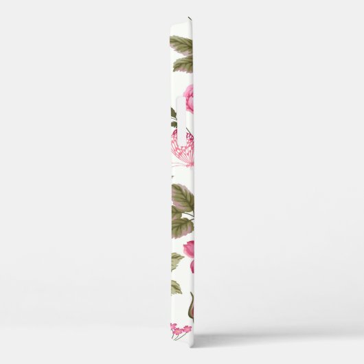 naadloos bloempatroon met rozen en vlinder Case-Mate iPhone case (Achterkant / Rechts)