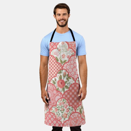 naadloos bloempatroon met rozen in pa schort (Gedragen)