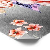 naadloos bloempatroon, met schattig bloemontwerp T Poster (Hoek)