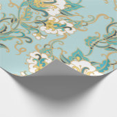 Naadloos bloempatroon met witte katoenbloemen cadeaupapier (Hoek)