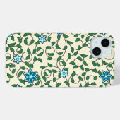 Naadloos bloempatroon op beige achtergrond Case-Mate iPhone case (Achterkant (horizontaal))